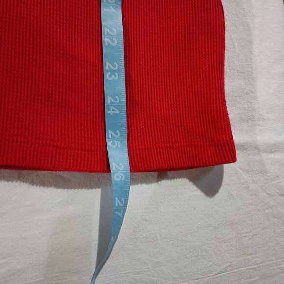 Tommy Hilfiger Women's Zipper Cowl Neck Thermal Red L EUC - Picture 8 of 10